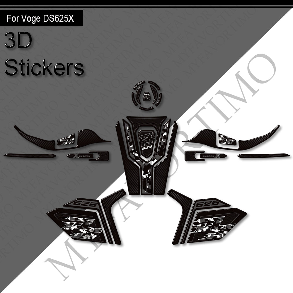 VOGE 625 DSX Decals Kit 2025 | Handguard and Tank Stickers
