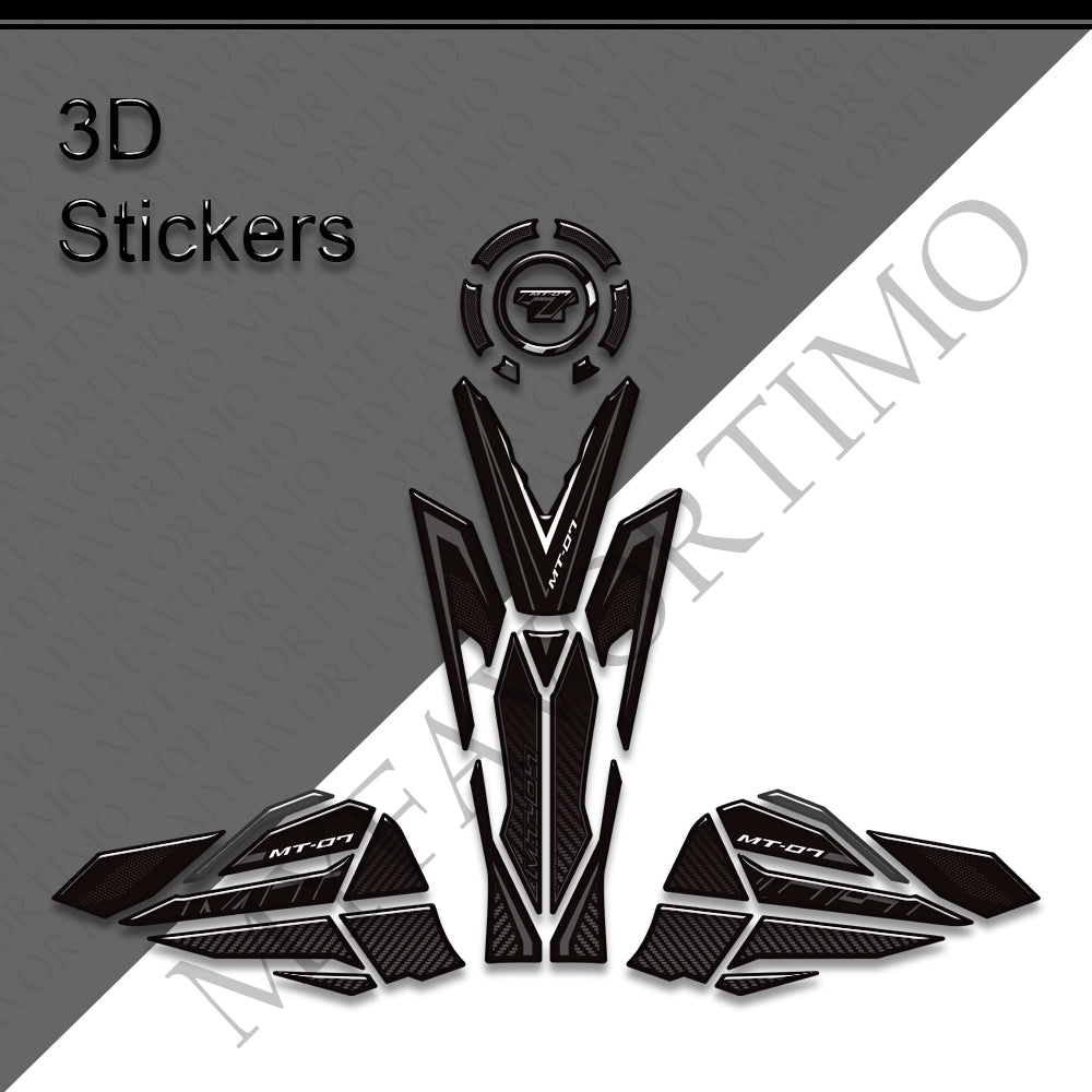 Yamaha MT-07 Decals Kit 2025-2026 丨 Tank Pad and Side Stickers