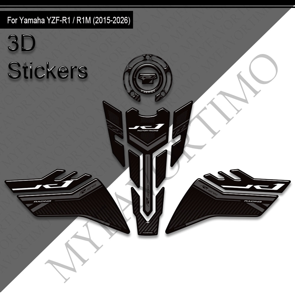 Yamaha YZF-R1 YZF-R1M Decals Kit 2015-2026 丨 Tank Pad and Side Stickers