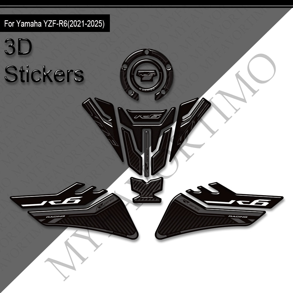 Yamaha YZF-R6 Decals Kit 2017-2025 丨 Tank Pad and Side Stickers