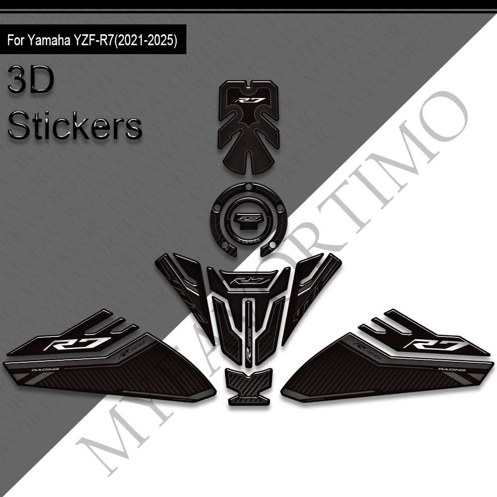 Yamaha YZF-R7 Decals Kit 2021-2025 丨 Tank Pad and Side Stickers