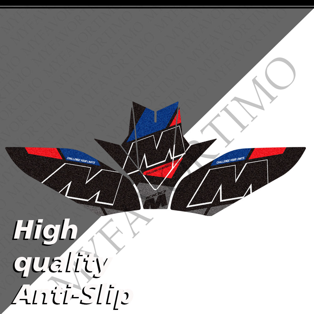 BMW S1000RR S1000R M1000RR M1000R Matte Anti-Slip Tank Pad Kit 丨 Center and Side Stickers