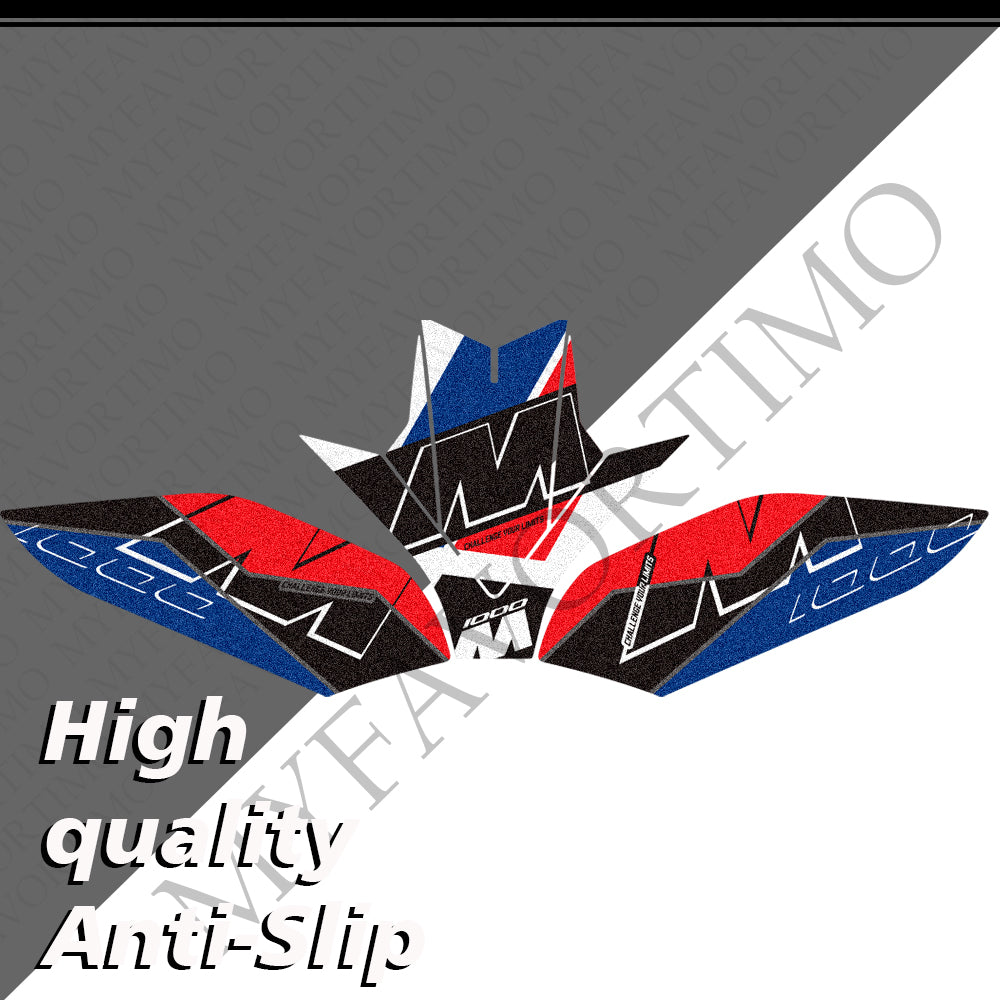 BMW S1000RR S1000R M1000RR M1000R Matte Anti-Slip Tank Pad Kit 丨 Center and Side Stickers