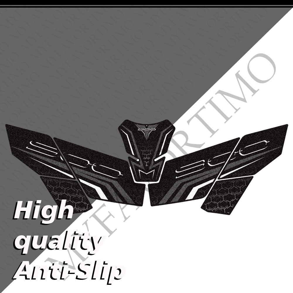 Kawasaki Z900 Z900SE Matte Anti-Slip Tank Pad Kit 2019-2024 丨 Center and Side Stickers