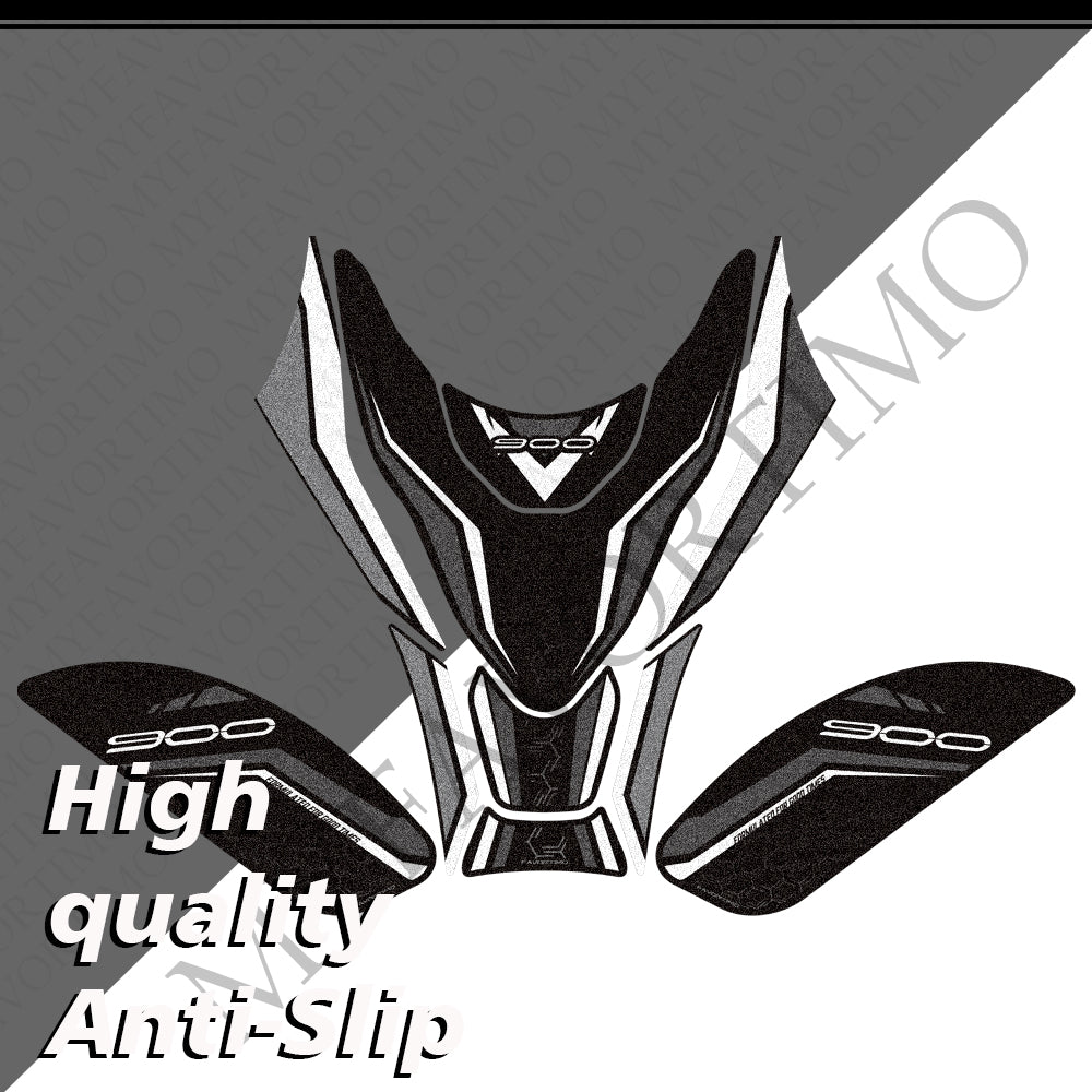 Kawasaki Z900 Z900SE Matte Anti-Slip Tank Pad Kit 2025-2026 丨 Center and Side Stickers