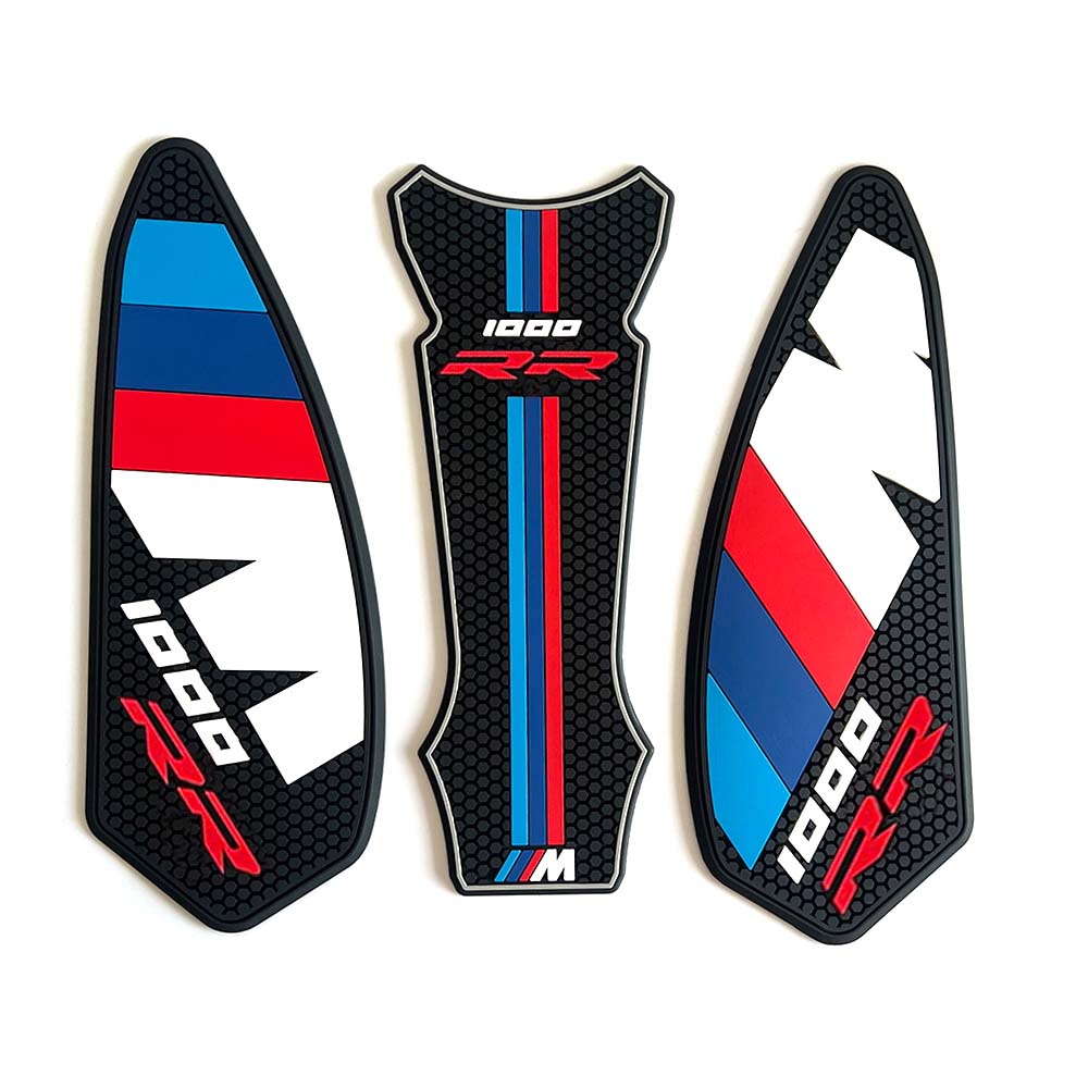 BMW S1000RR M1000RR Rubber Anti-Slip Tank Pad Kit 2019-2025 丨 Center Pad and Side Grips