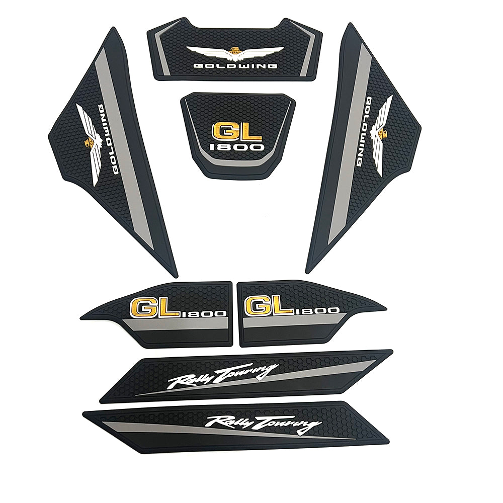 Honda Goldwing 1800 GL1800 Rubber Anti-Slip Tank Pad Kit 2018-2025 丨 Center Pad and Side Grips