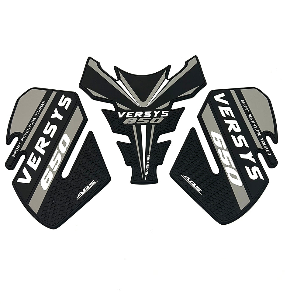 Kawasaki Versys 650 LT Rubber Anti-Slip Tank Pad Kit 丨 Center Pad and Side Grips