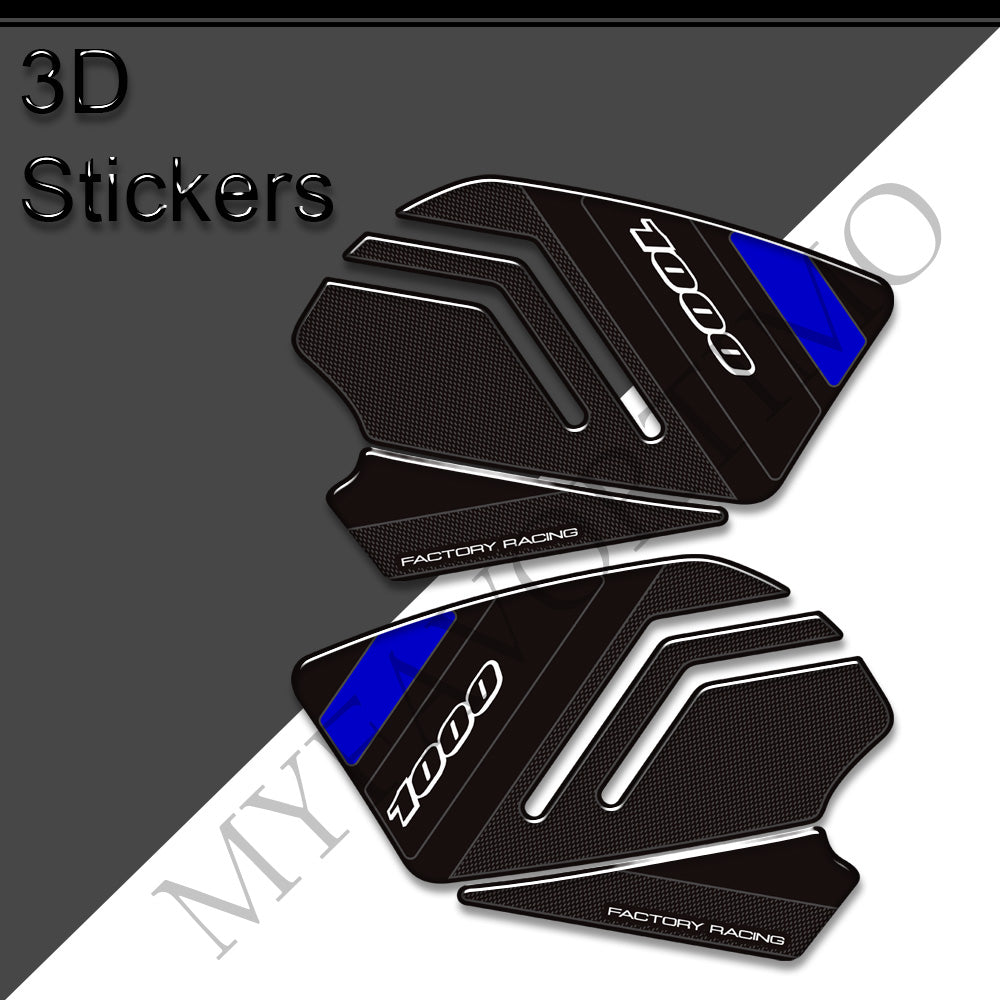 Suzuki GSX-R1000 GSX-R1000R 3D Epoxy Tank Side Decals Kit 2017-2026 丨 Yellow Blue Red Black