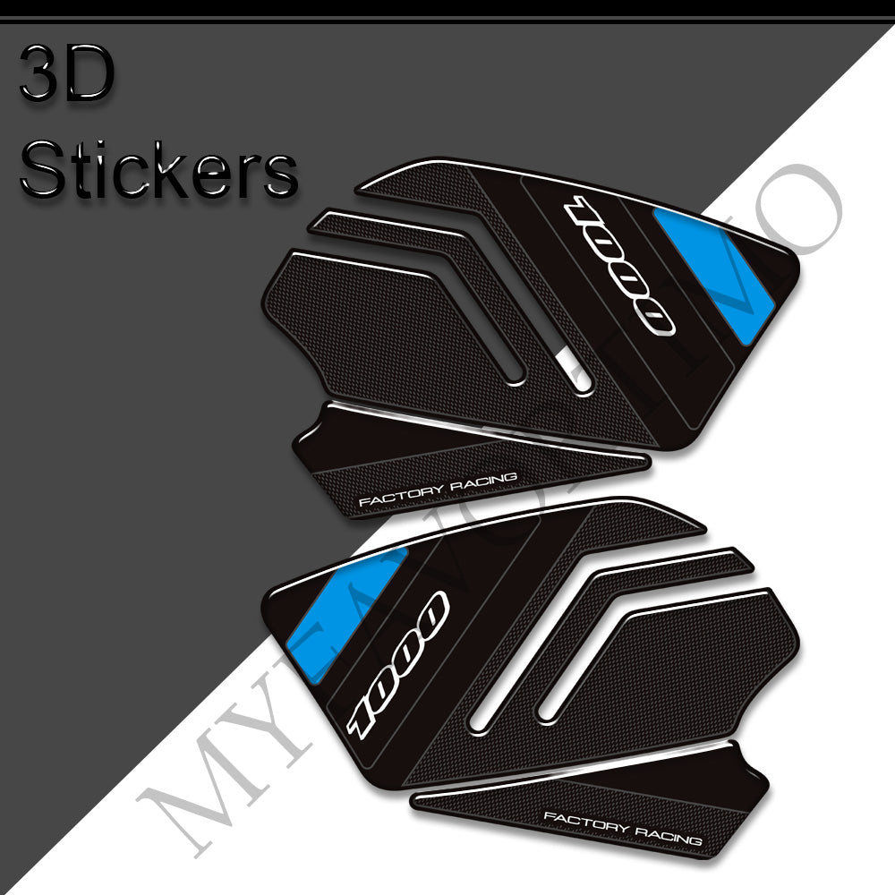 Suzuki GSX-R1000 GSX-R1000R 3D Epoxy Tank Side Decals Kit 2017-2026 丨 Yellow Blue Red Black