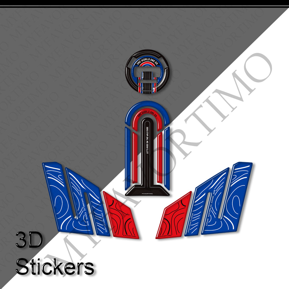 BMW R12GS R 12 G/S 3D Epoxy Tank Decals Kit 2025-2026 丨 Fuel Cap and Side Stickers