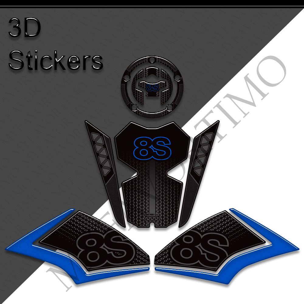 Suzuki GSX-8S 3D Epoxy Tank Decals Kit 2023-2024 丨 Fuel Cap and Side Stickers