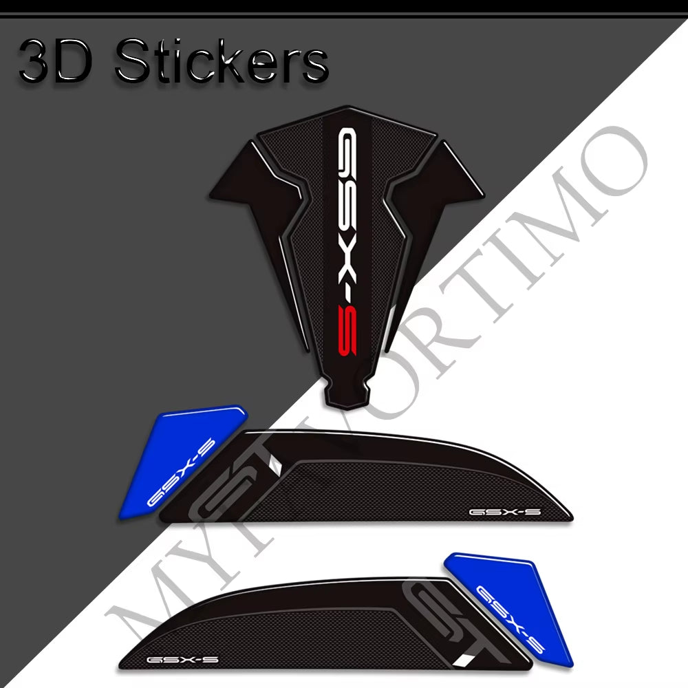 Suzuki GSX-S1000GT GSX-S1000 3D Epoxy Tank Decals Kit 2022-2025 丨 Center and Side Stickers