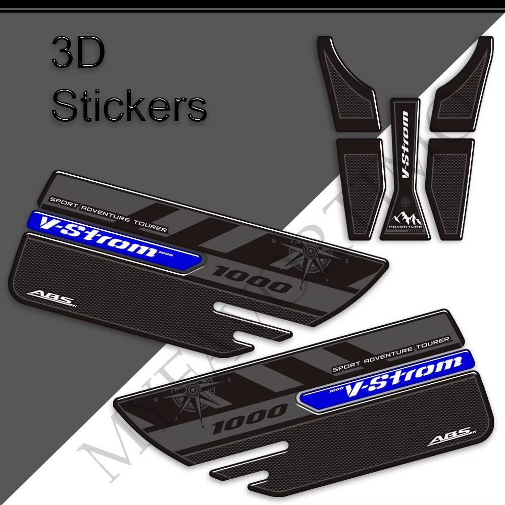 Suzuki V-Strom DL1000 3D Epoxy Tank Decals Kit 2015-2020 丨 Center and Side Stickers
