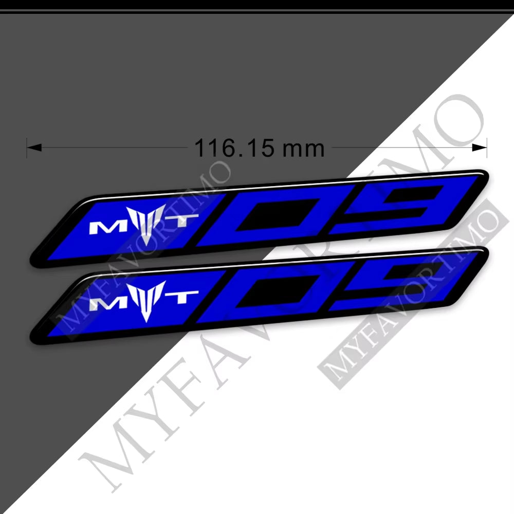 Yamaha MT-09 MT-09 SP FZ-09 3D Epoxy Tank Decals Kit 2021-2022 丨 Fuel Cap and Side Stickers