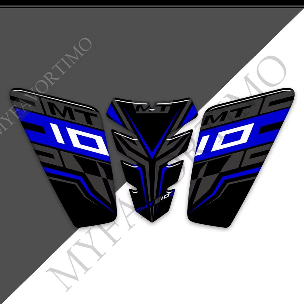 Yamaha MT-10 MT-10 SP FZ-10 3D Epoxy Tank Decals Kit 2016-2024 丨 Fuel Cap and Side Stickers
