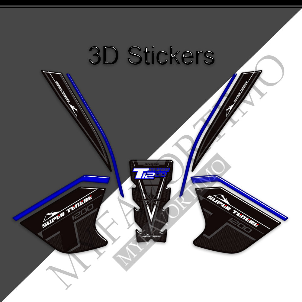 Yamaha XT1200Z Super Ténéré 3D Epoxy Tank Decals Kit 丨 Center and Side Stickers