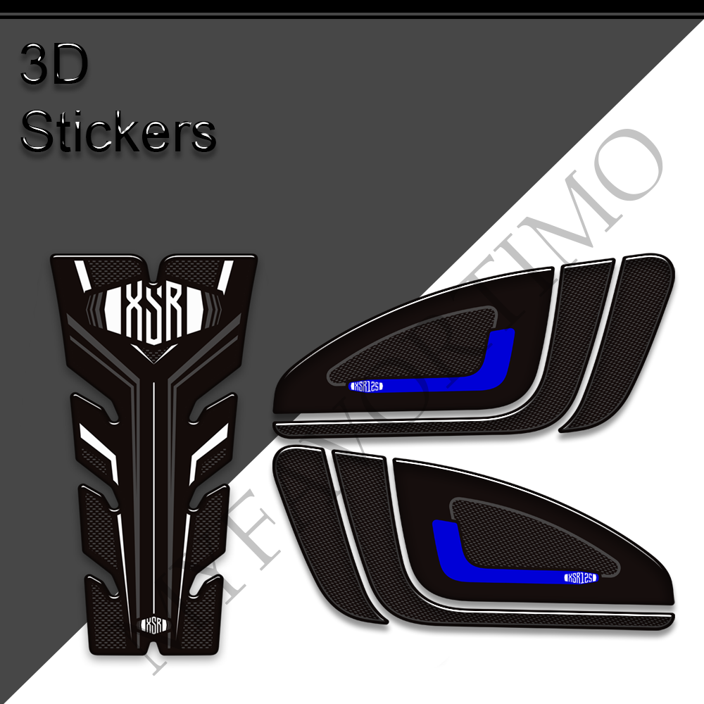 Yamaha XSR125 3D Epoxy Tank Pad Kit 2021-2023 丨 Center and Side Stickers