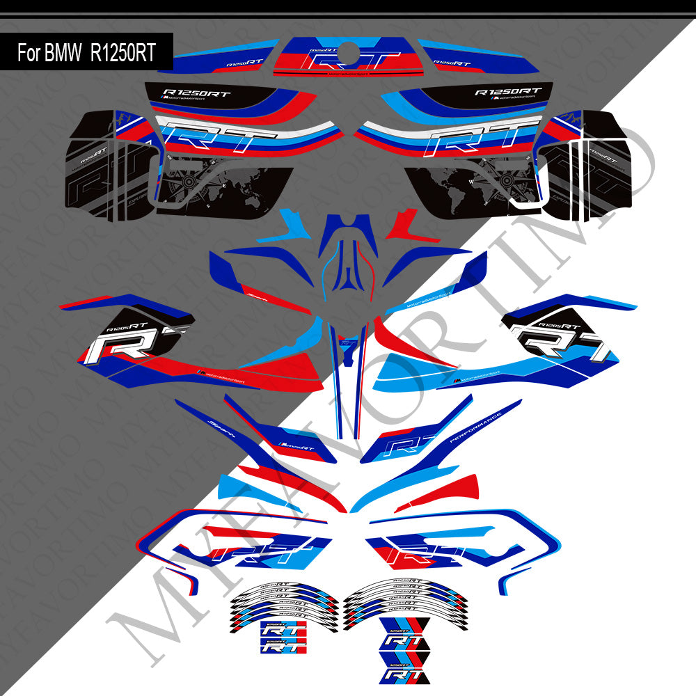 BMW R1250RT PVC Decals Kit 丨 Tank and Full Body Stickers