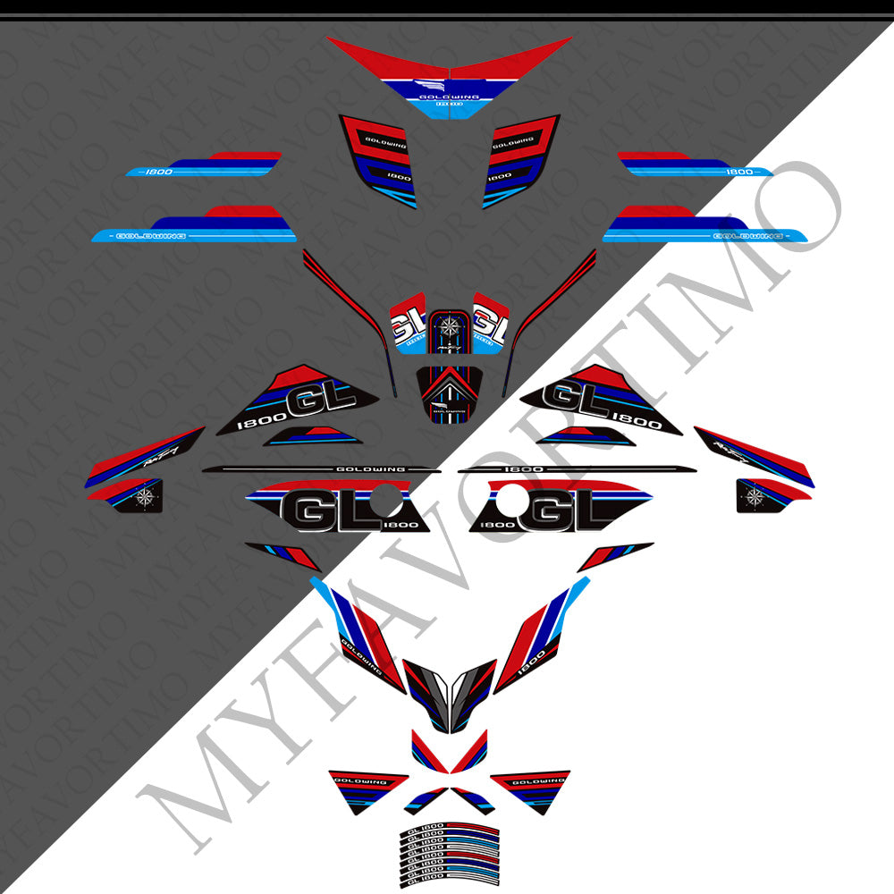 Honda Goldwing GL1800 F6B PVC Decals Kit 2018-2026 丨 Tank and Full Body Stickers