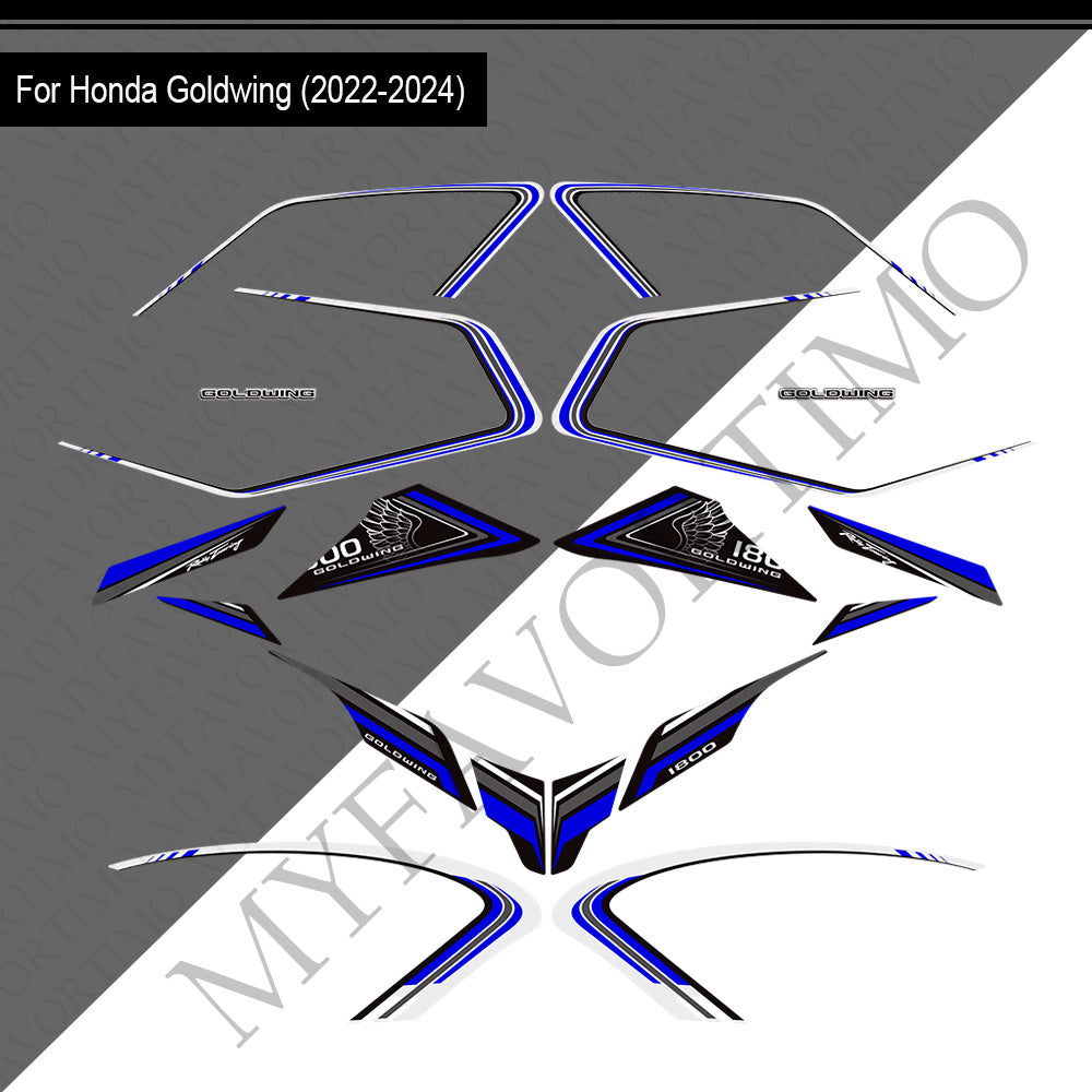 Honda Goldwing GL1800 F6B PVC Decals Kit 2022-2026 丨 Tank and Full Body Stickers