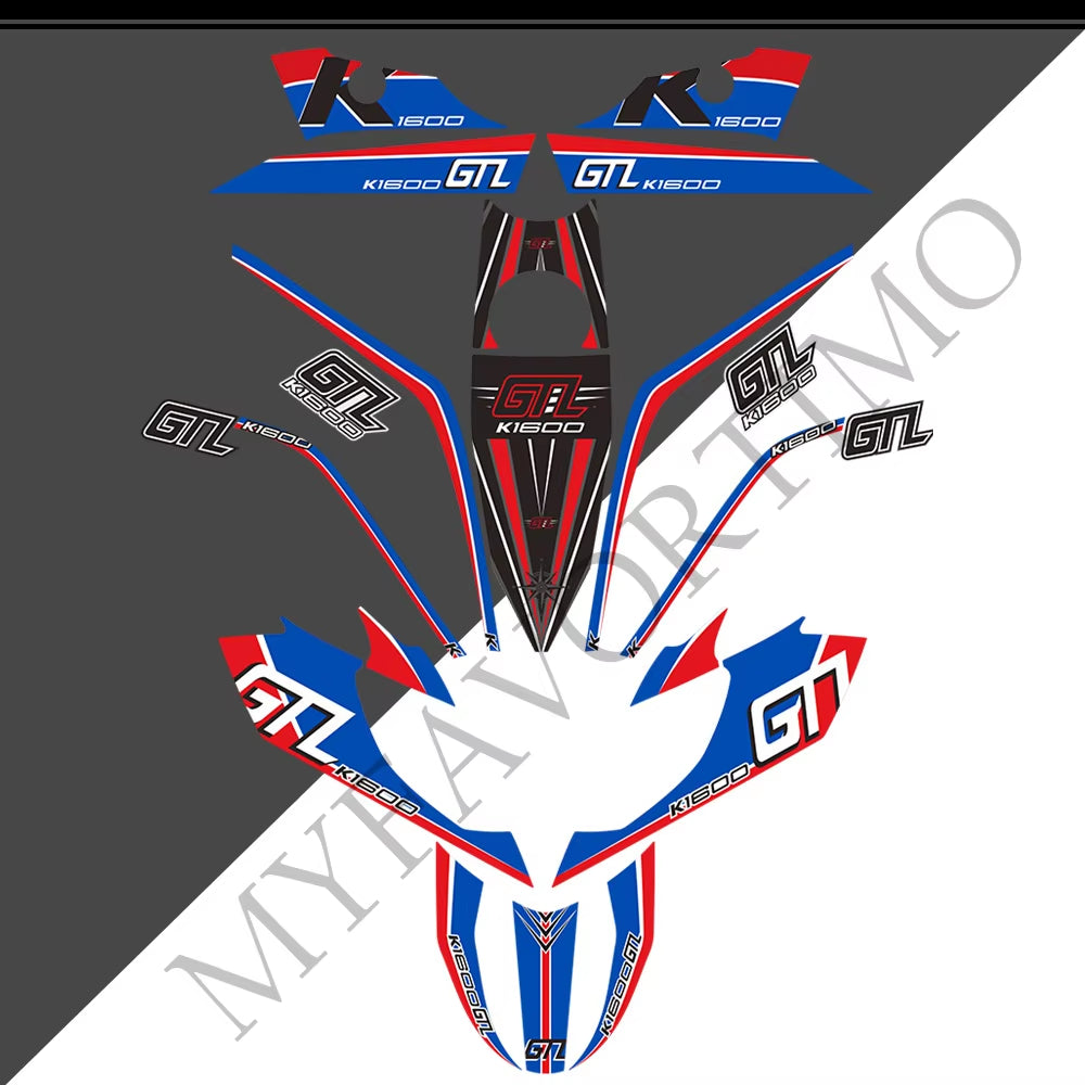 BMW K1600GTL PVC Full Body Decals Kit 丨 Tank and Luggage Graphics