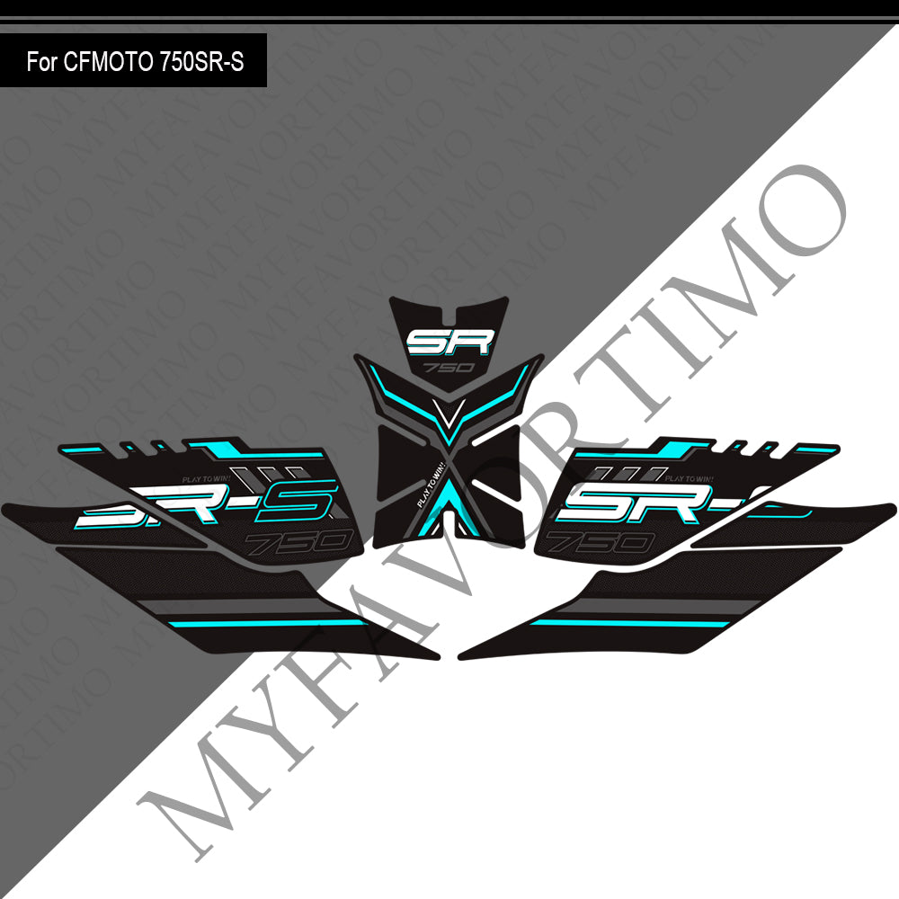 CFMOTO 750SR-S Anti-Slip Tank Pad Kit 丨 Center and Side Stickers