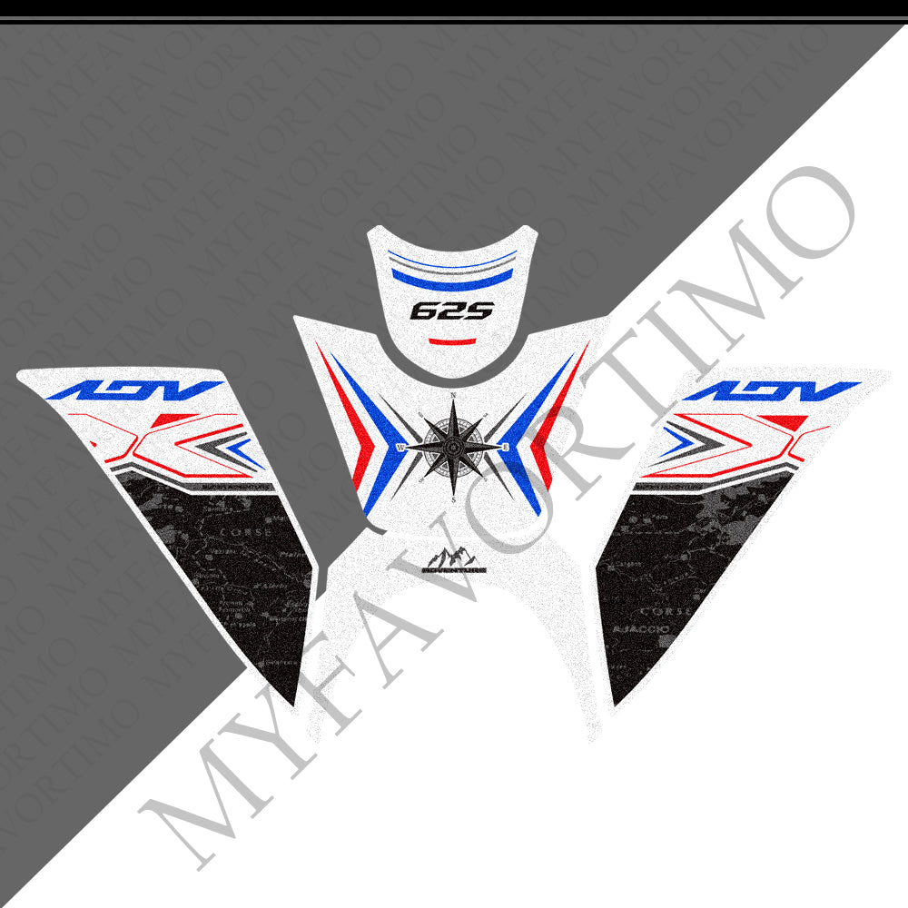 Kove 625X Adventure Anti-Slip Tank Pad Kit 2025-2026 丨 Center and Side Stickers