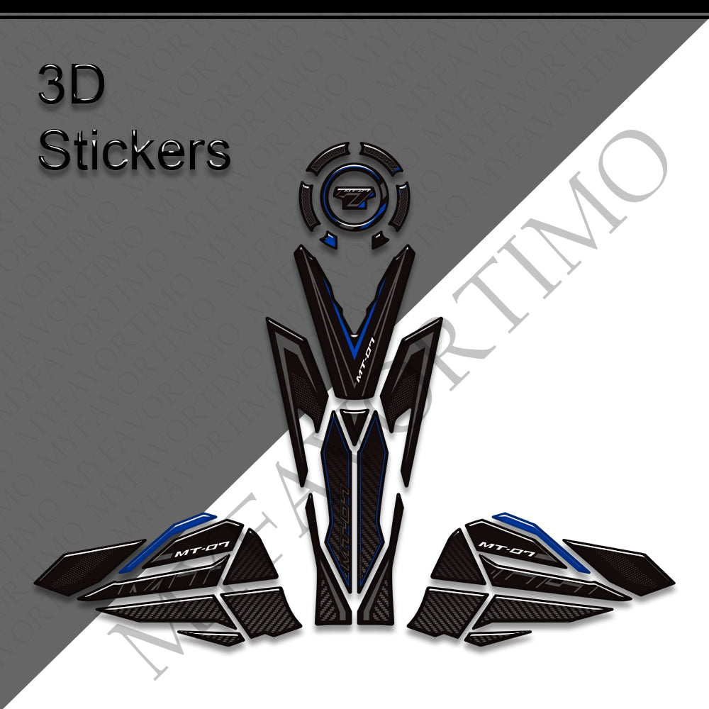 Yamaha MT-07 Decals Kit 2025-2026 丨 Tank Pad and Side Stickers