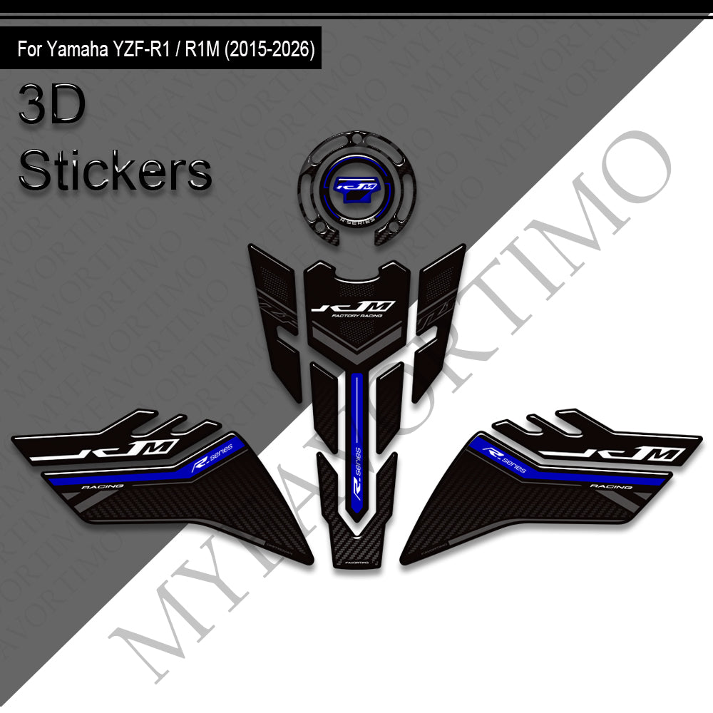 Yamaha YZF-R1 YZF-R1M Decals Kit 2015-2026 丨 Tank Pad and Side Stickers