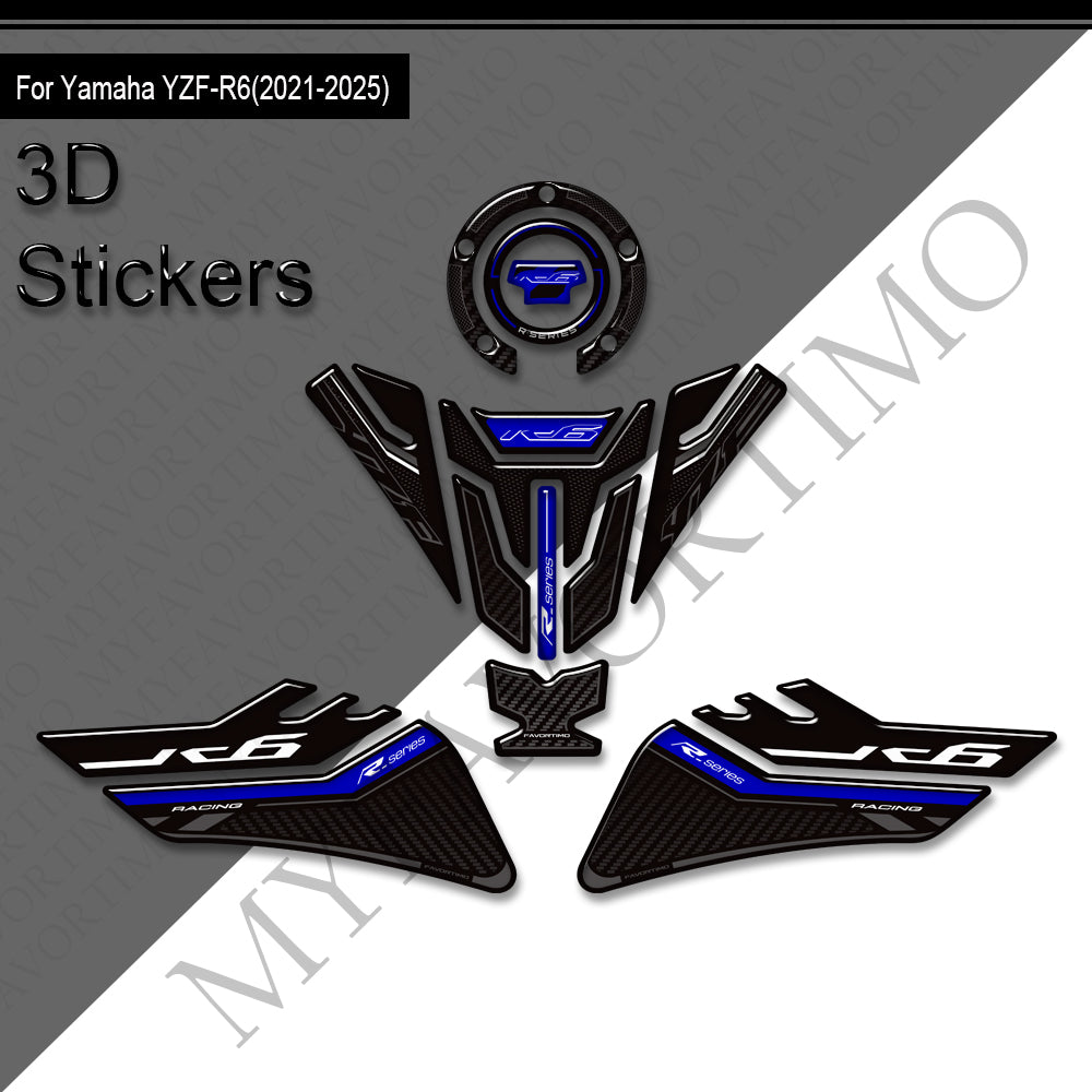 Yamaha YZF-R6 Decals Kit 2017-2025 丨 Tank Pad and Side Stickers