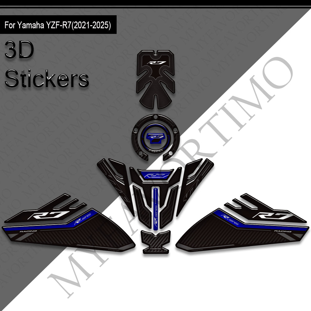 Yamaha YZF-R7 Decals Kit 2021-2025 丨 Tank Pad and Side Stickers