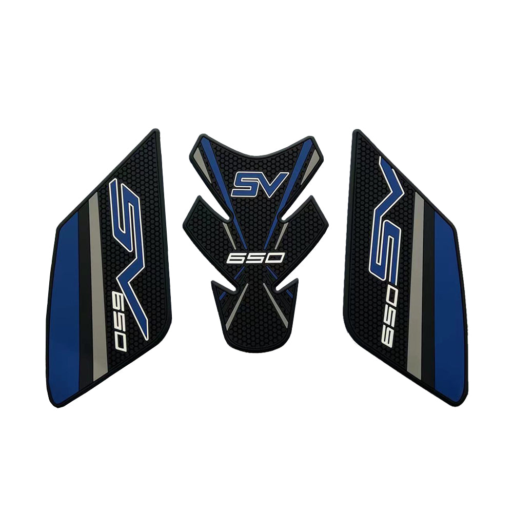 Suzuki SV650 Rubber Anti-Slip Tank Pad Kit 丨 Center Pad and Side Grips