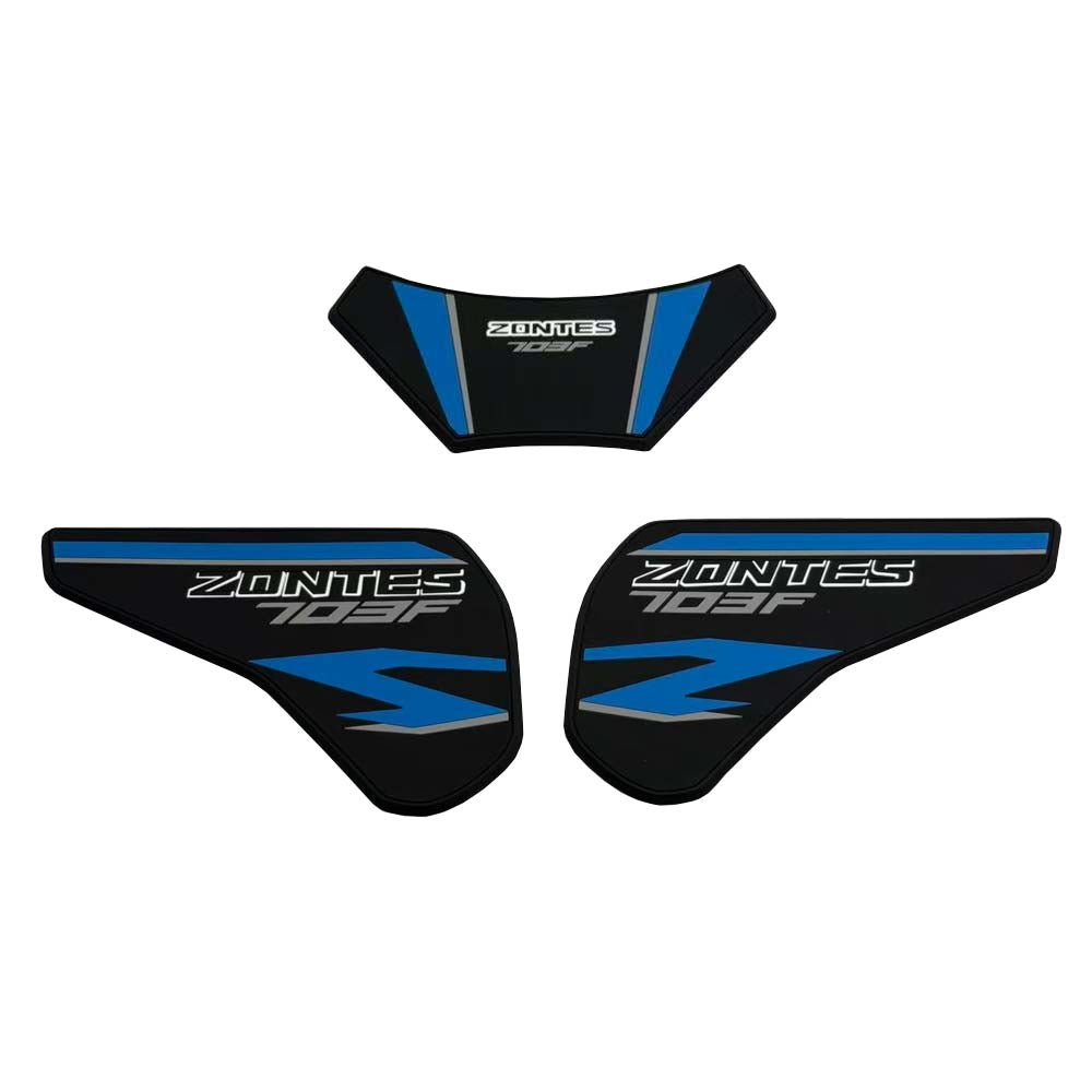 Zontes ZT703-F Rubber Anti-Slip Tank Pad Kit 丨 Center Pad and Side Grips