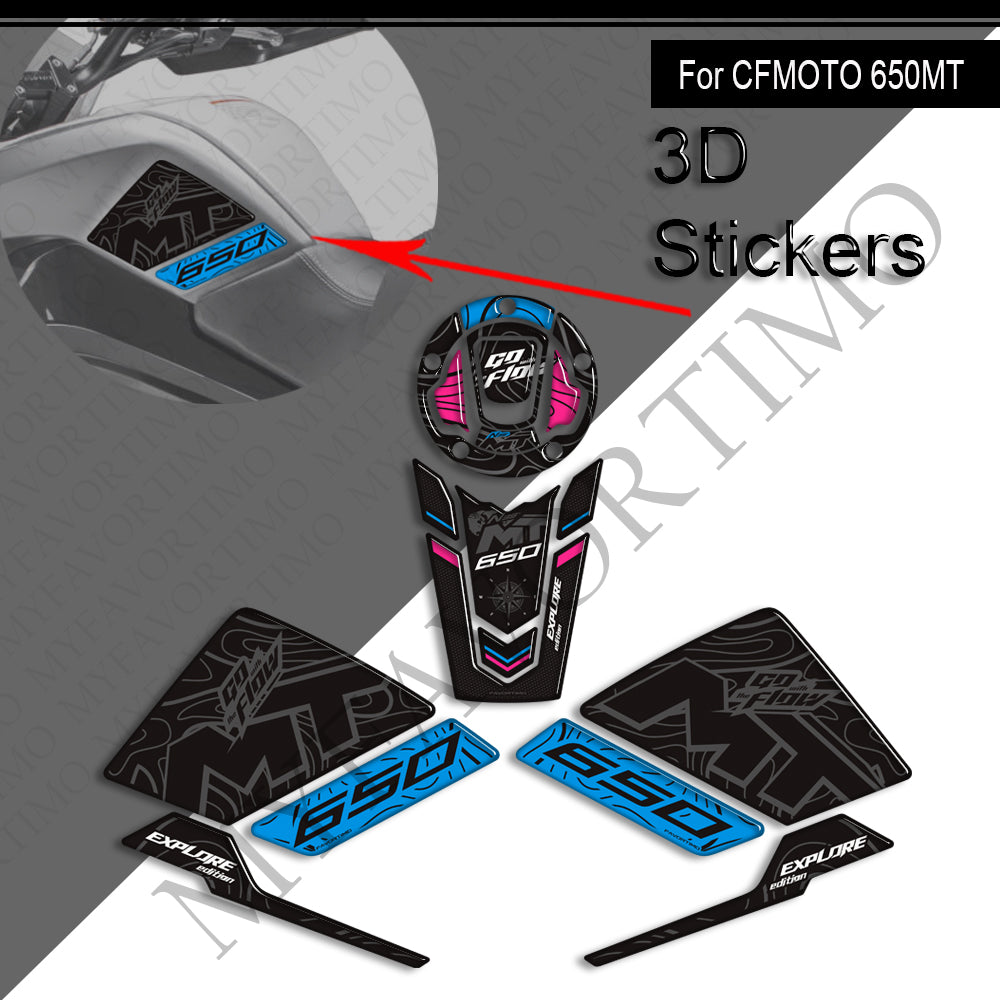 CFMOTO 650MT Decals Kit 2024-2025 丨 Tank Pad and Side Stickers
