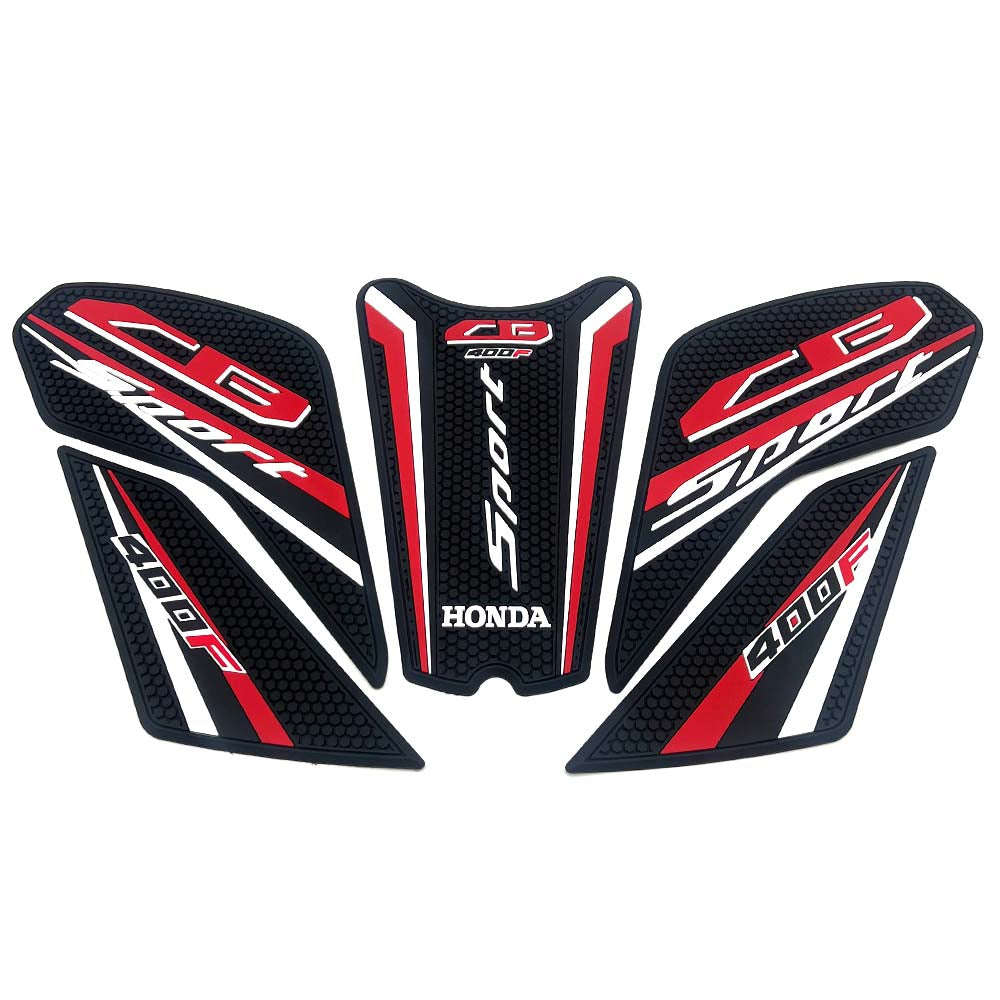 Honda CB400F CB500F Rubber Anti-Slip Tank Pad Kit 2019-2023 丨 Center Pad and Side Grips