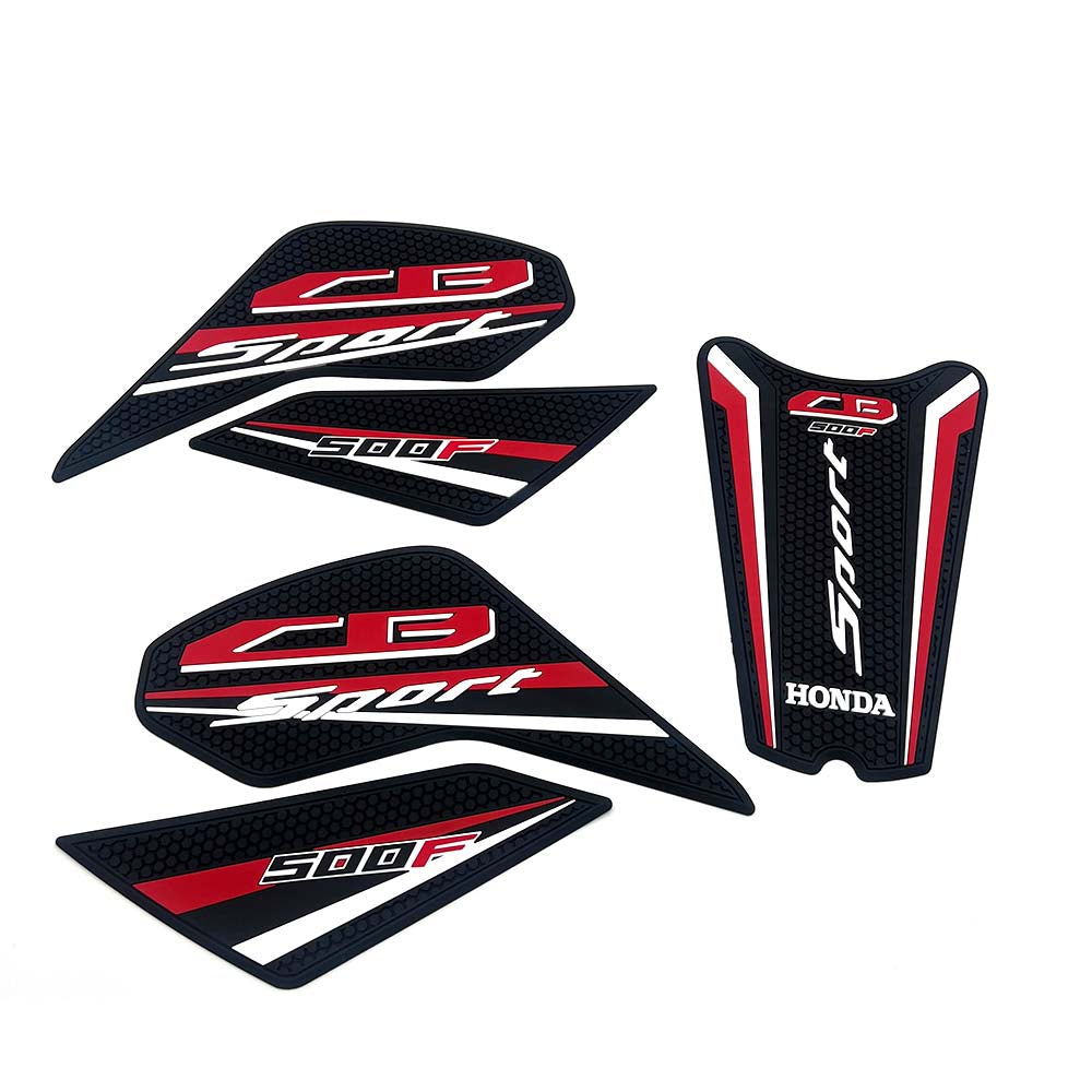 Honda CB400F CB500F Rubber Anti-Slip Tank Pad Kit 2019-2023 丨 Center Pad and Side Grips