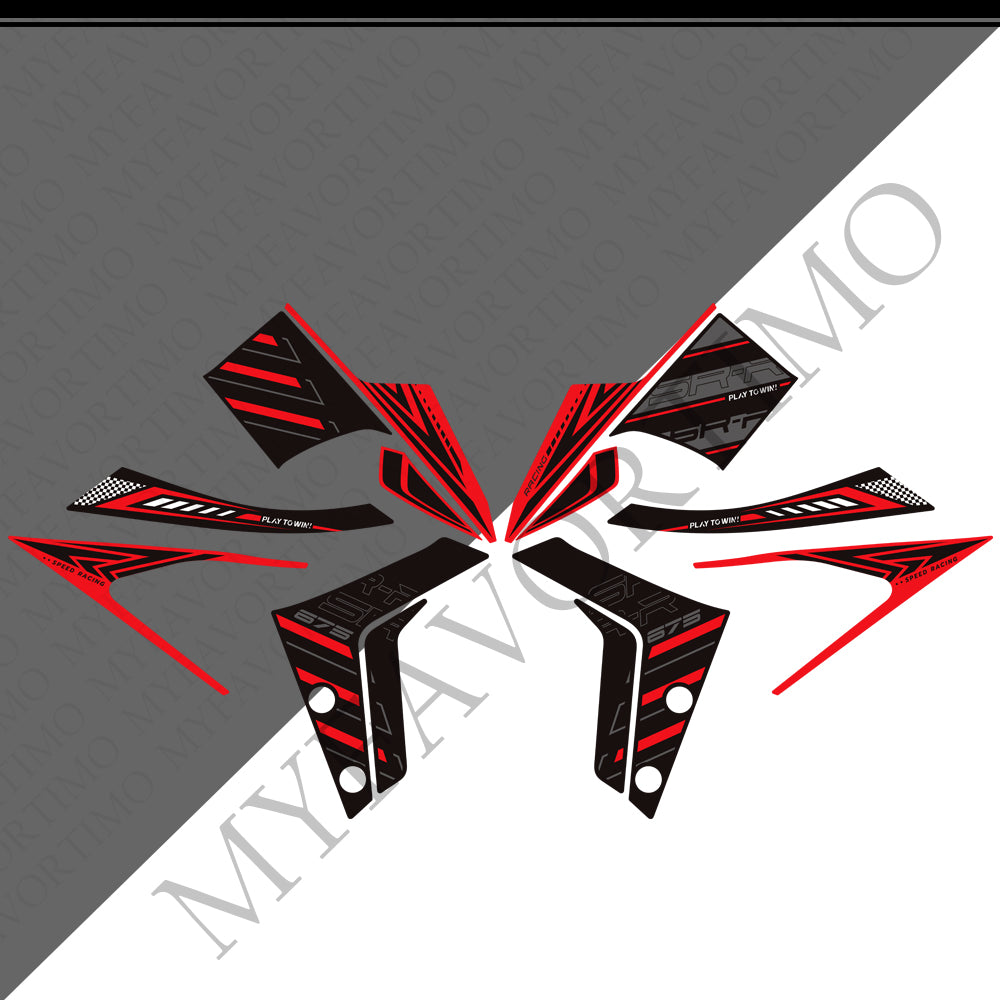 CFMOTO 675SR‑R 675SRR Tank Pad 2025‑2026 | PVC Knee Protection Decals