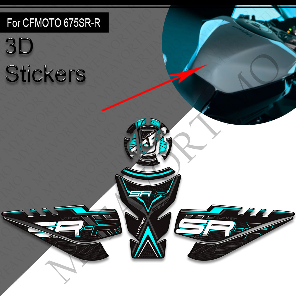 CFMOTO 675SR-R Decals Kit 2024-2025 丨 Tank Pad and Side Stickers