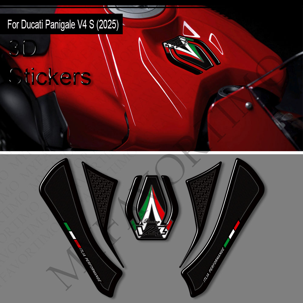 Ducati Panigale V4 V4S Decals Kit 2025 丨 Tank Pad and Full Fairing Stickers