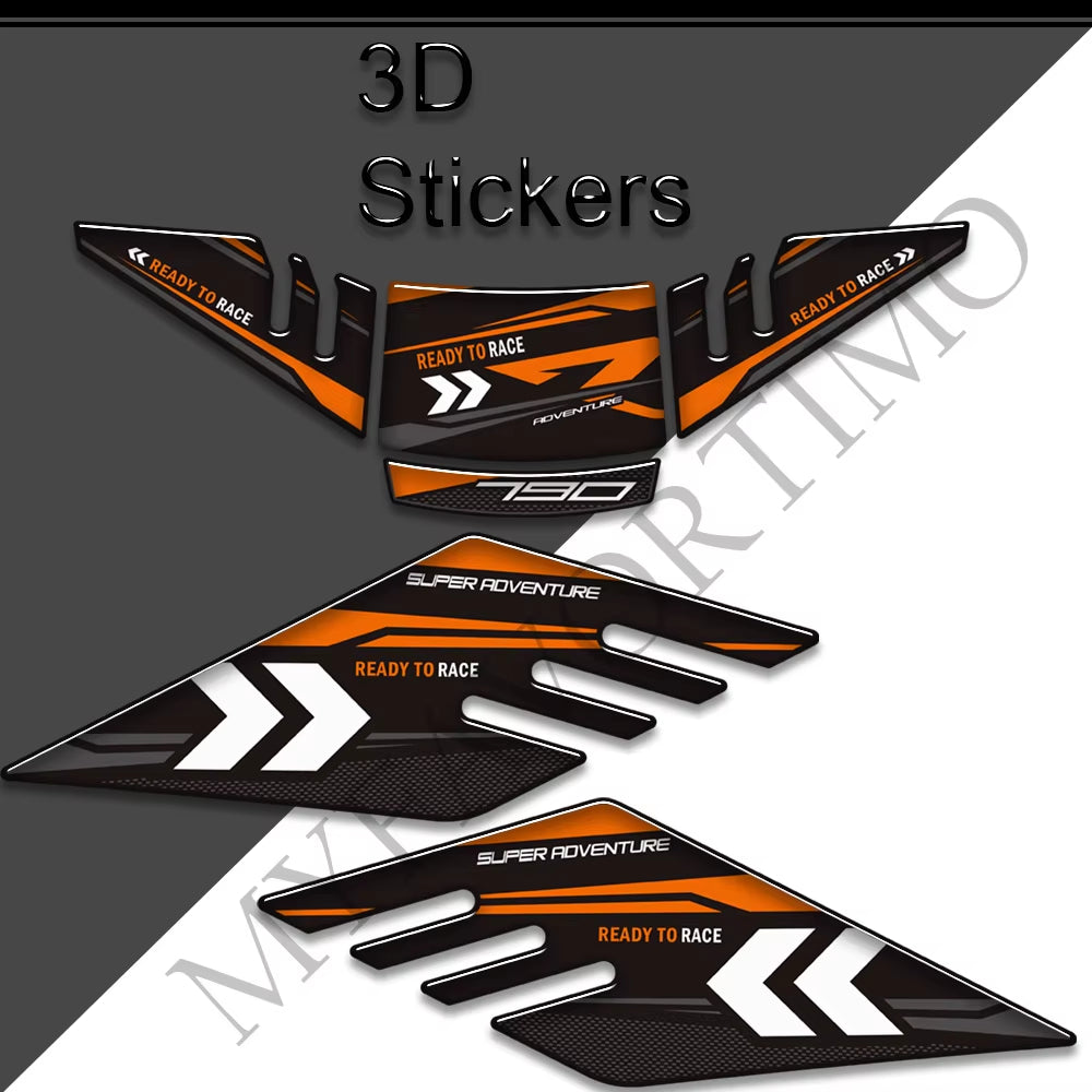 KTM 250 390 790 890 Adventure 3D Epoxy Tank Pad Kit 丨 Orange
