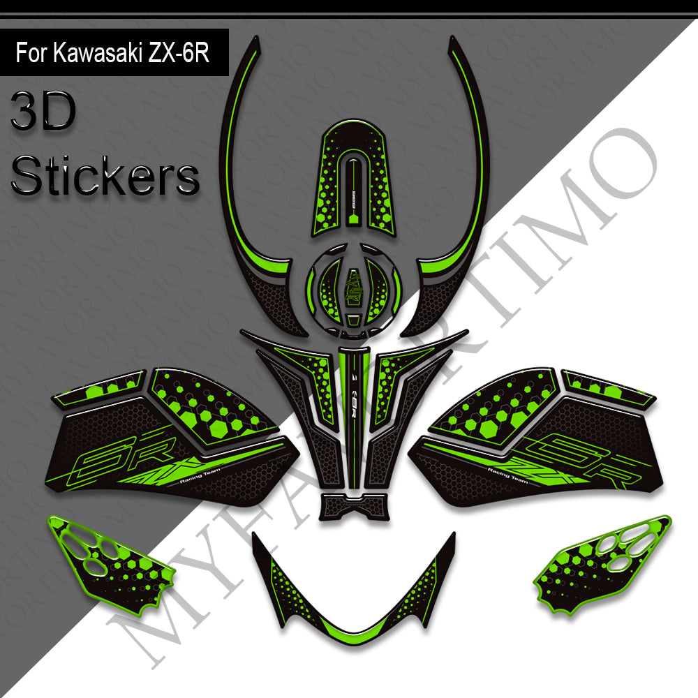 Kawasaki Ninja ZX-6R Decals Kit 2024-2026 丨 Tank Pad and Full Set Stickers