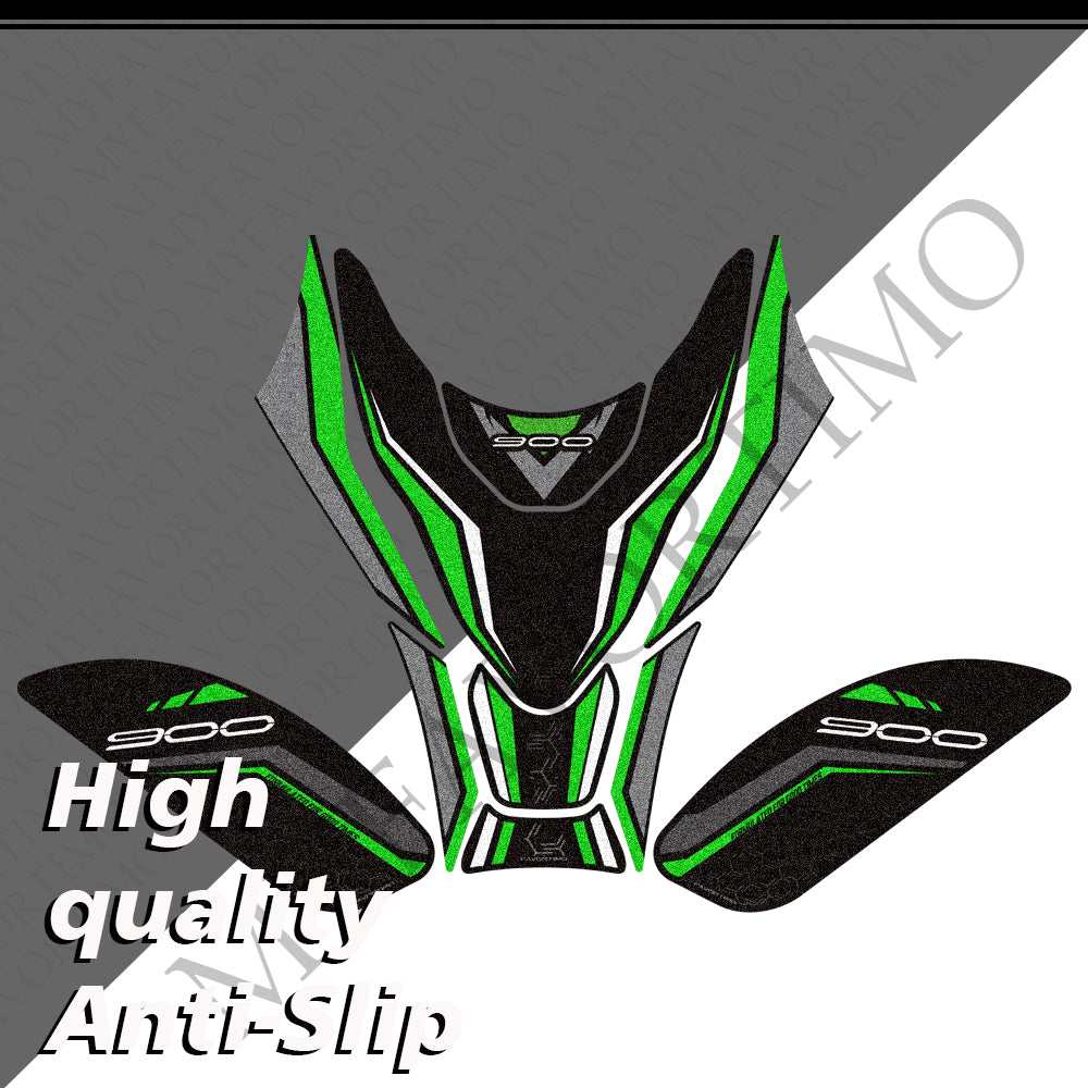 Kawasaki Z900 Z900SE Matte Anti-Slip Tank Pad Kit 2025-2026 丨 Center and Side Stickers