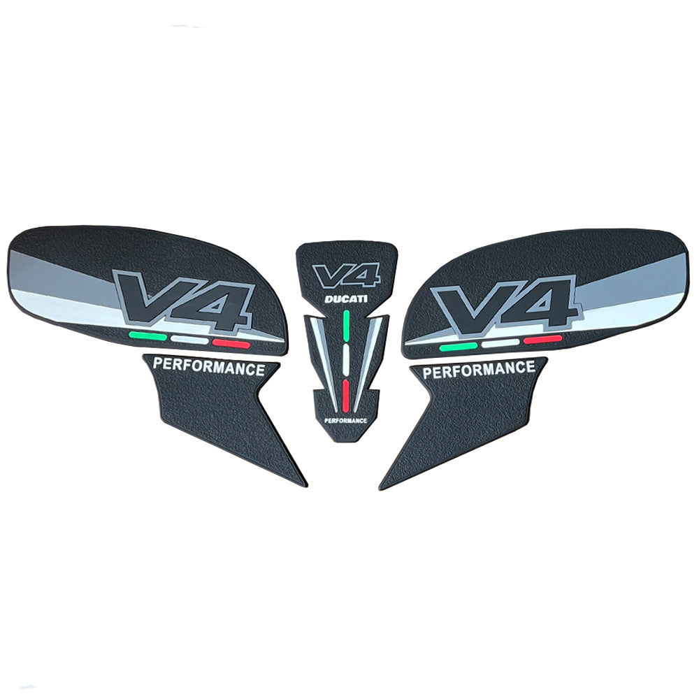 Ducati Panigale V4 V4S Streetfighter V4 S Rubber Anti-Slip Tank Pad Kit 2025 丨 Center Pad and Side Grips