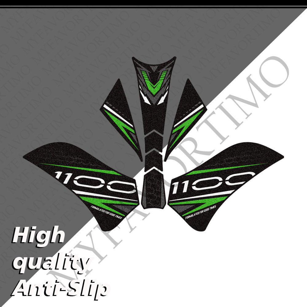 Kawasaki Z1100 Z1000 SE Stickers Decals | Matte Anti‑Slip Tank Pad Knee Grip Protection Kit