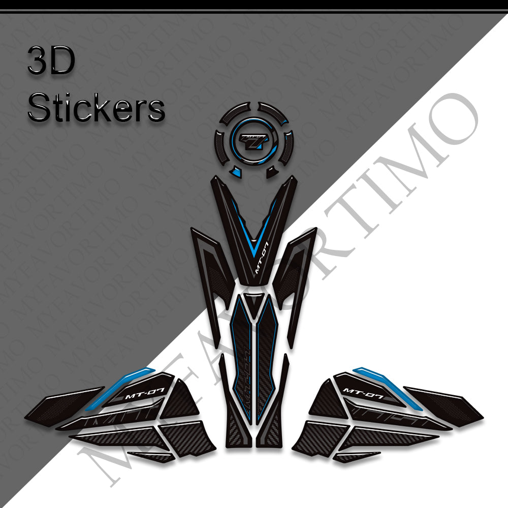 Yamaha MT-07 Decals Kit 2025-2026 丨 Tank Pad and Side Stickers