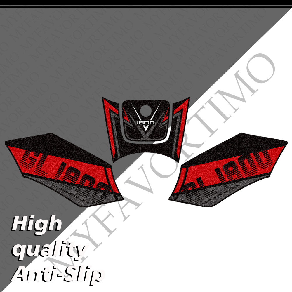 Honda Goldwing GL1800 F6B 2011‑2017 | Matte Anti-Slip Tank Pad Knee Grips Decals Kit