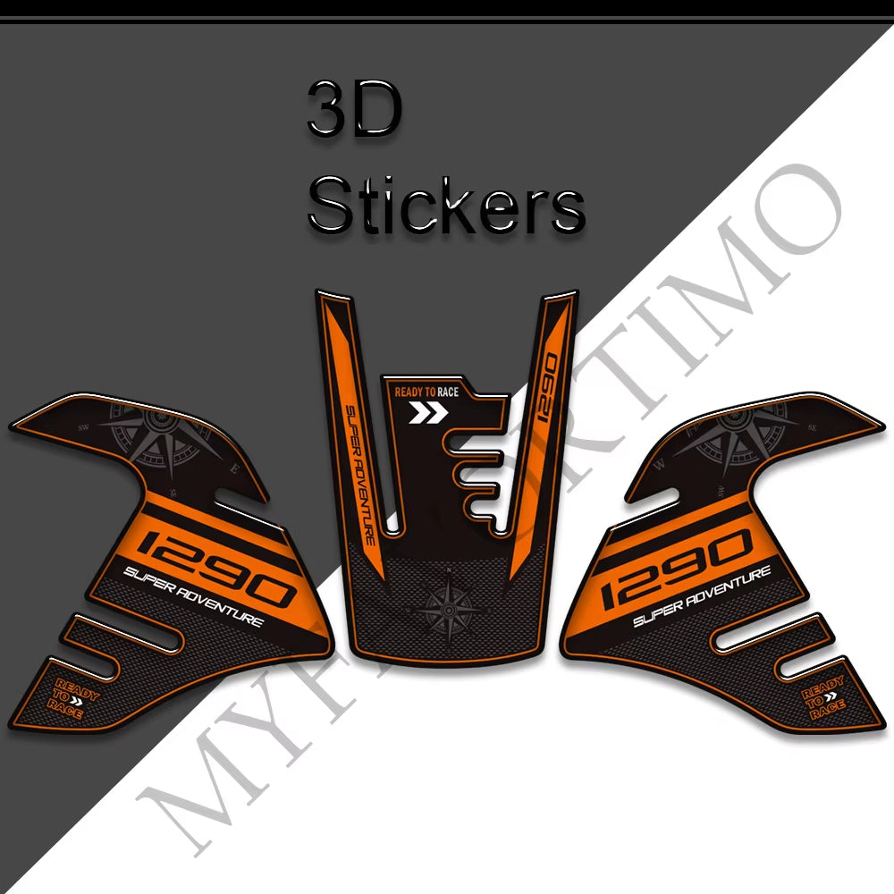 KTM 1290 Super Adventure S R 3D Epoxy Tank Pad Kit 丨 Center and Side Stickers