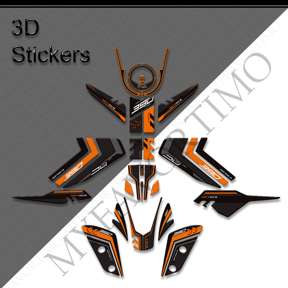 KTM 390 Duke Decals Kit 2024 丨 Tank Pad and Full Body Stickers