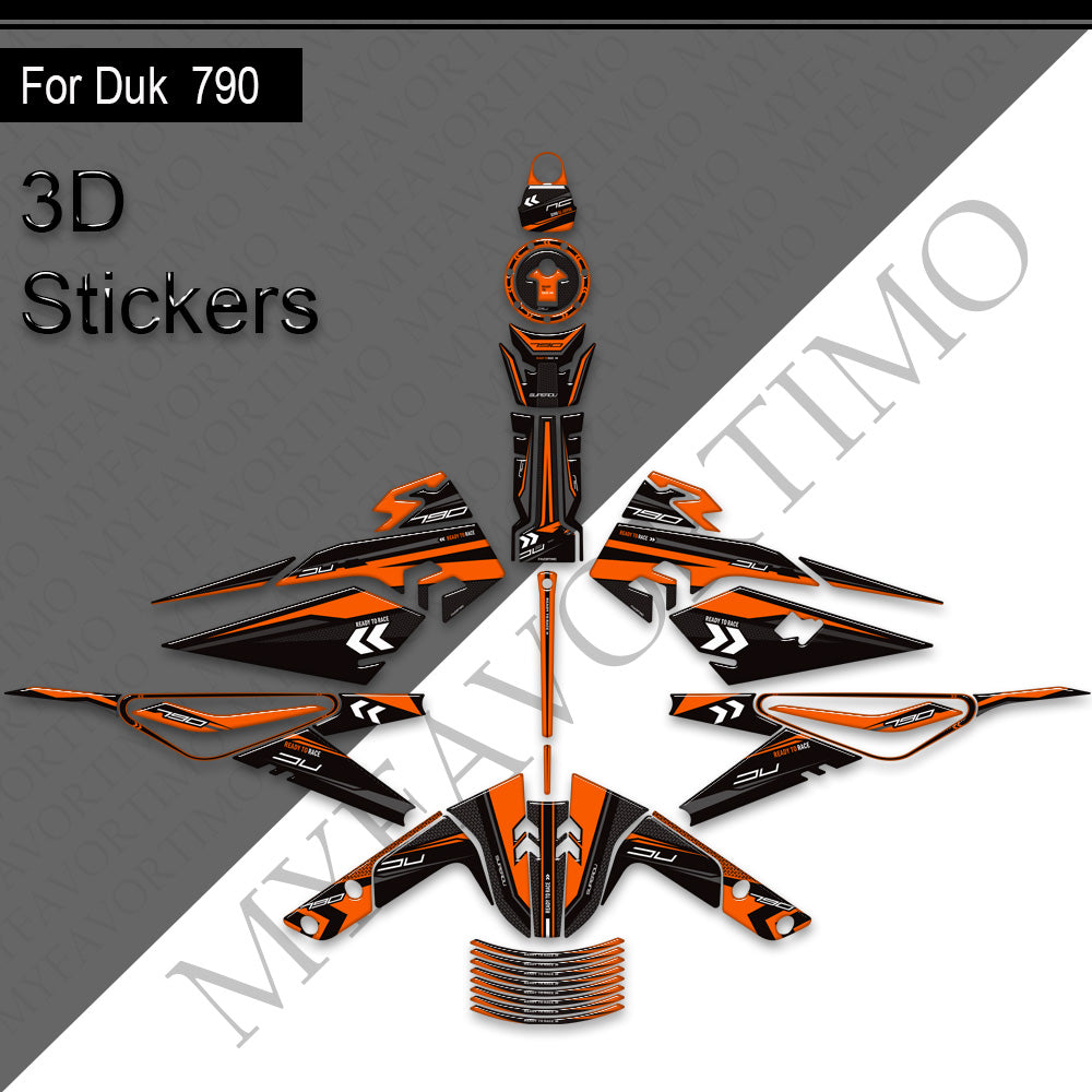 KTM 790 Duke Decals Kit 丨 Tank Pad and Full Body Stickers